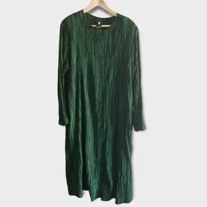 Kaliyana Artwear black & green long sleeve dress M/L